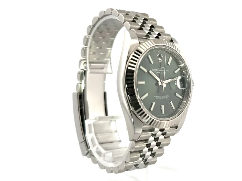 Rolex Datejust 41 Edelstahl Weißgold 126334 Mint Green Jubile-Band