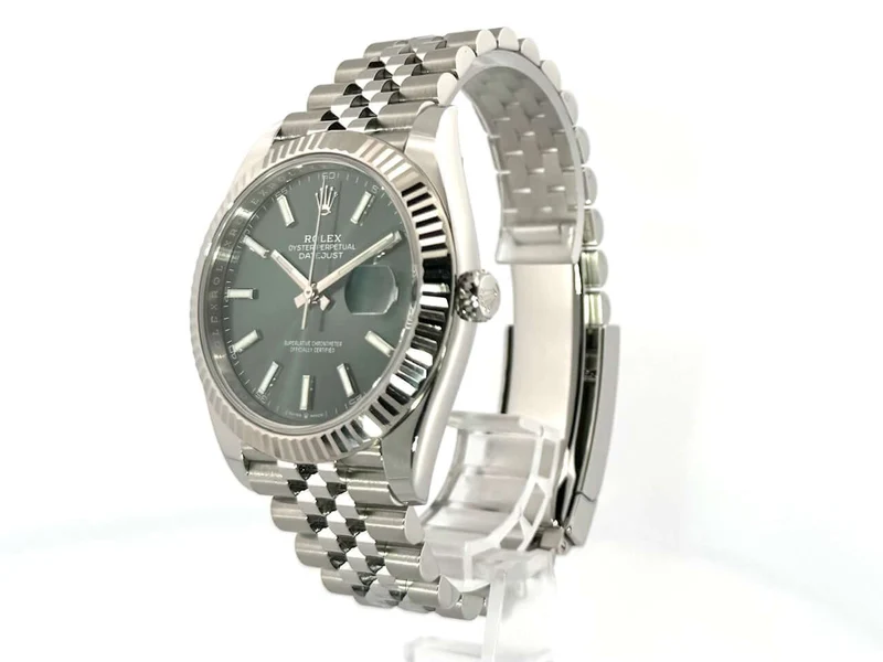 Rolex Datejust 41 Edelstahl Weißgold 126334 Mint Green Jubile-Band