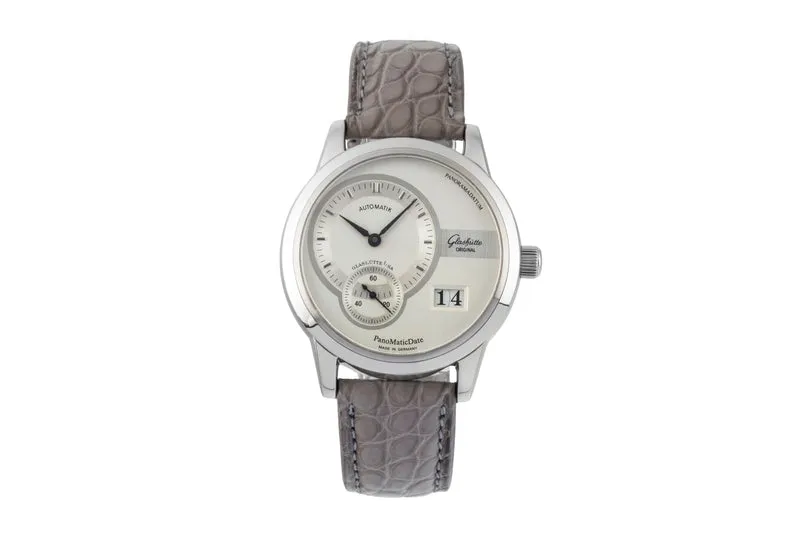 Glashütte PanoMaticDate steel automatic men's watch 90-01-02-02-04 [2600288]