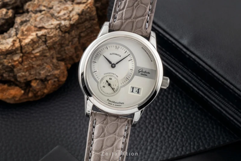 Glashütte PanoMaticDate steel automatic men's watch 90-01-02-02-04 [2600288]