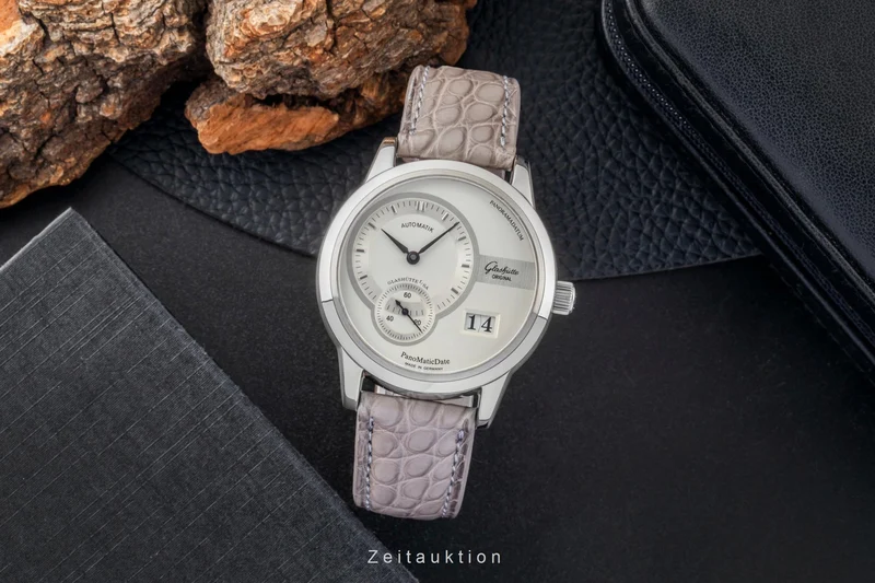 Glashütte PanoMaticDate steel automatic men's watch 90-01-02-02-04 [2600288]