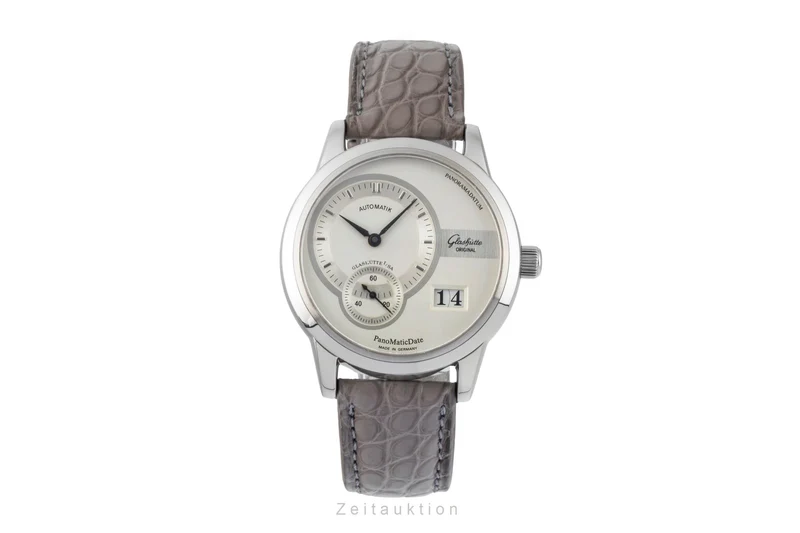 Glashütte PanoMaticDate steel automatic men's watch 90-01-02-02-04 [2600288]