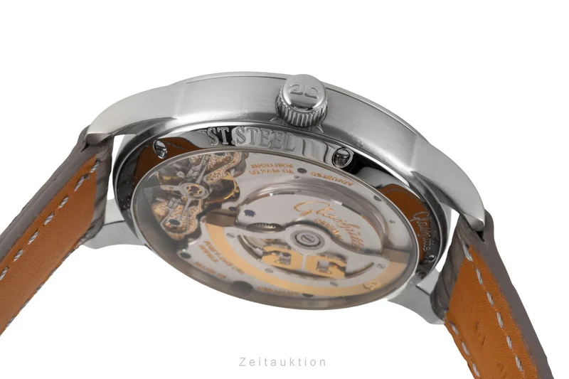 Glashütte PanoMaticDate steel automatic men's watch 90-01-02-02-04 [2600288]