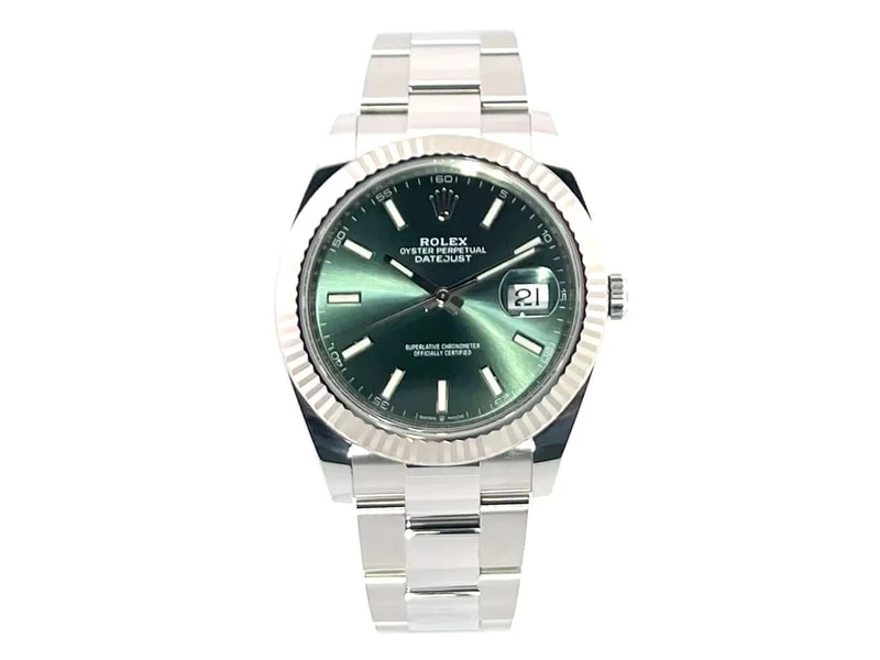 Rolex Datejust 41 Edelstahl Weißgold 126334 Mint Green
