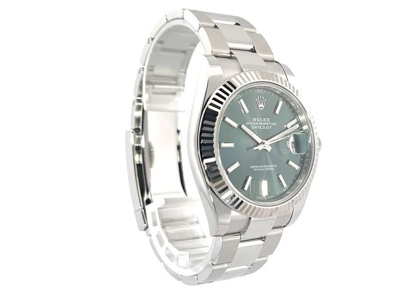 Rolex Datejust 41 Edelstahl Weißgold 126334 Mint Green