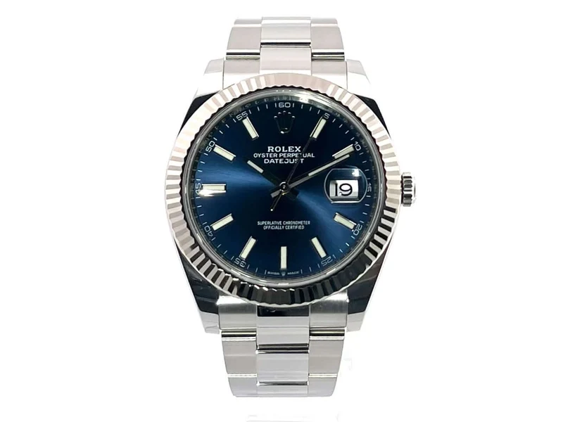 Rolex Datejust 41 Edelstahl Weißgold 126334 Blau