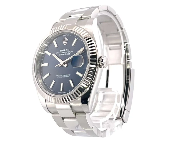 Rolex Datejust 41 Edelstahl Weißgold 126334 Blau
