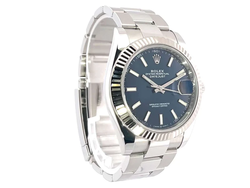 Rolex Datejust 41 Edelstahl Weißgold 126334 Blau
