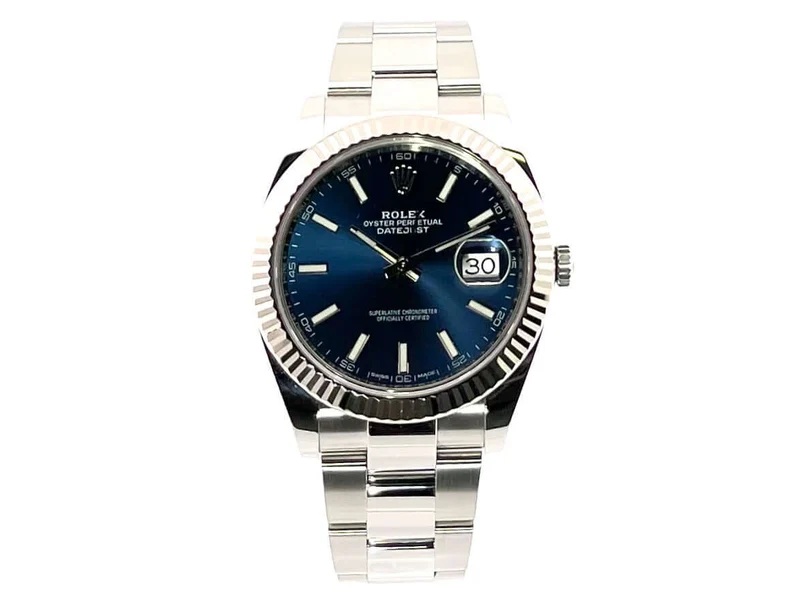Rolex Datejust 41 Edelstahl Weißgold 126334 Blau 126334 Oyster-Band