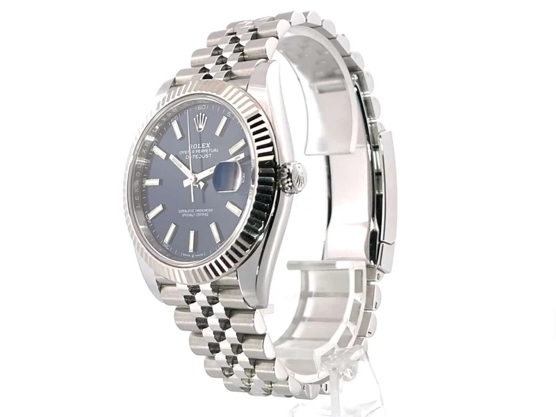 Rolex Datejust 41 Edelstahl Weißgold 126334 Blau Jubile-Band