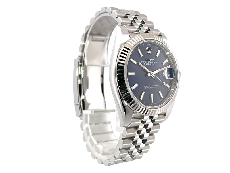 Rolex Datejust 41 Edelstahl Weißgold 126334 Blau Jubile-Band