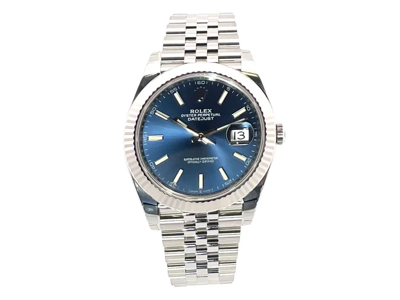 Rolex Datejust 41 Edelstahl Weißgold 126334 Blau Jubile-Band