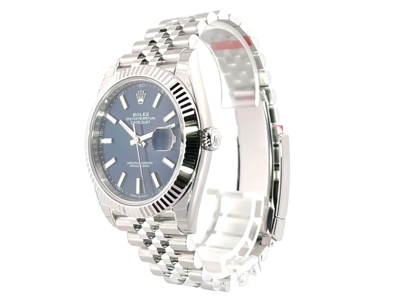 Rolex Datejust 41 Edelstahl Weißgold 126334 Blau Jubile-Band