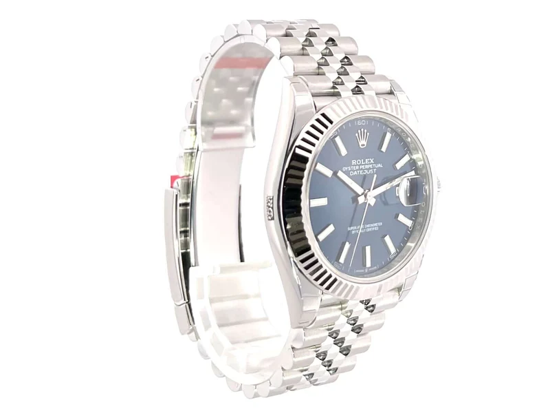 Rolex Datejust 41 Edelstahl Weißgold 126334 Blau Jubile-Band