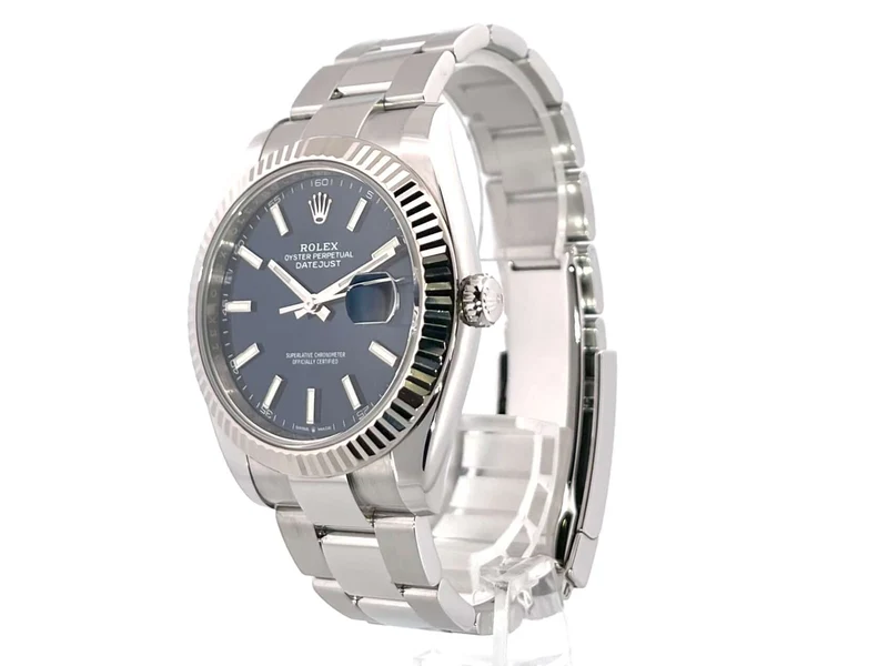 Rolex Datejust 41 Edelstahl Weißgold 126334 Blau