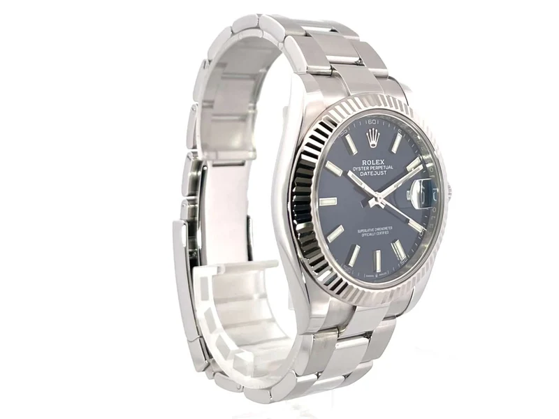 Rolex Datejust 41 Edelstahl Weißgold 126334 Blau