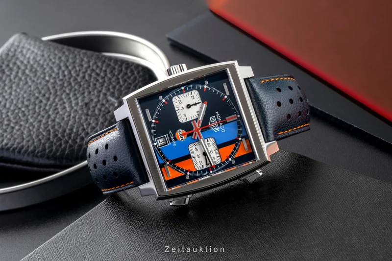 Tag Heuer Monaco chronograph steel automatic men's watch CAW211R.FC6401 LP: 8050EUR [2601043]