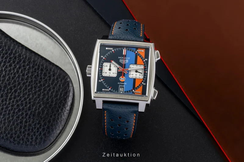 Tag Heuer Monaco chronograph steel automatic men's watch CAW211R.FC6401 LP: 8050EUR [2601043]