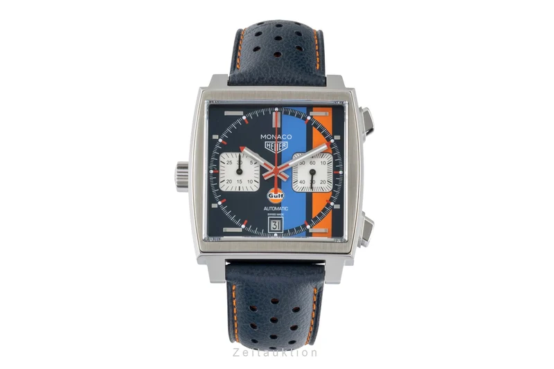 Tag Heuer Monaco chronograph steel automatic men's watch CAW211R.FC6401 LP: 8050EUR [2601043]