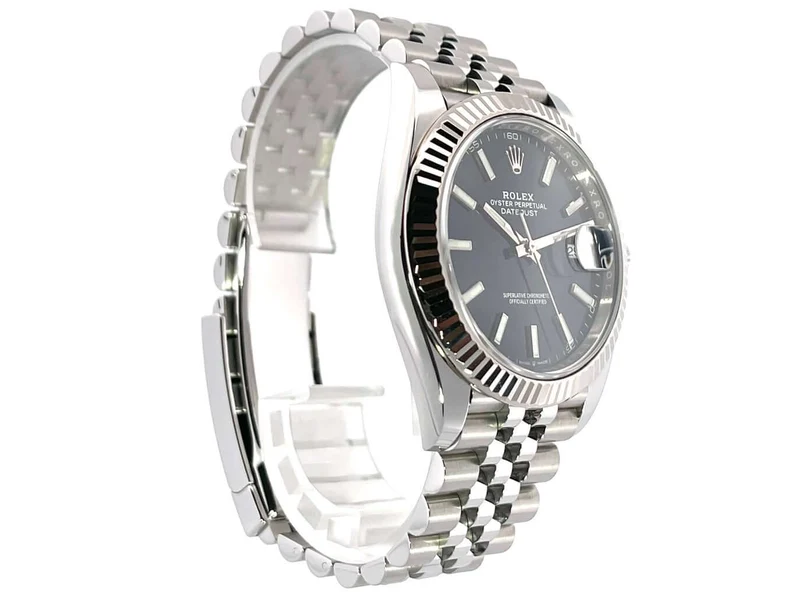 Rolex Datejust 41 Edelstahl Weißgold 126334 Blau Jubile-Band aus 2020