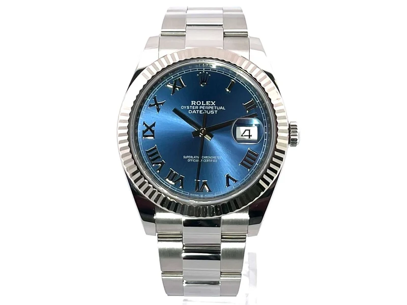 Rolex Datejust 41 Blau Römisch 126334 aus 2020 ungetragen Oyster-Band