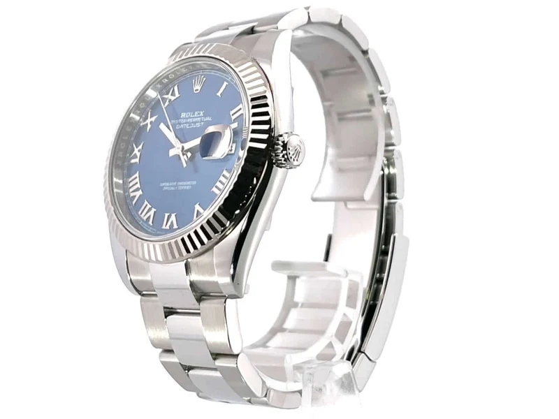 Rolex Datejust 41 Blau Römisch 126334 aus 2020 ungetragen Oyster-Band
