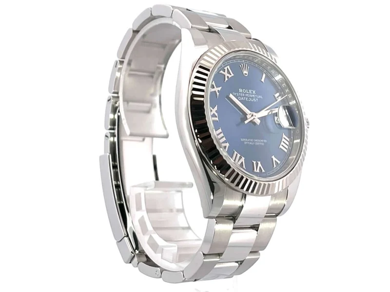 Rolex Datejust 41 Blau Römisch 126334 aus 2020 ungetragen Oyster-Band