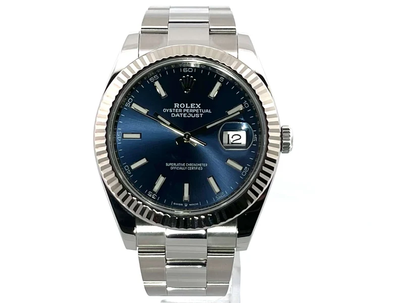 Rolex Datejust 41 Blau 126334 Oyster-Band aus 2018 LC100