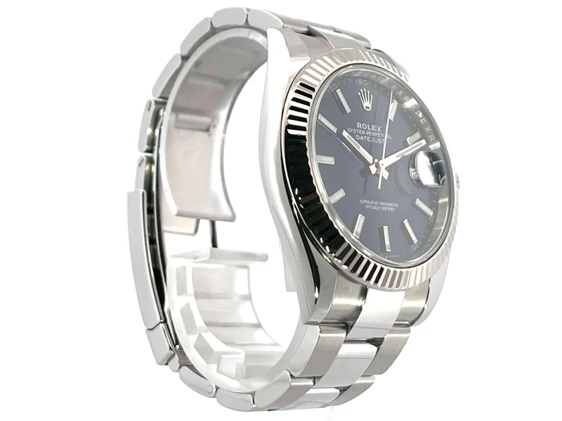 Rolex Datejust 41 Blau 126334 Oyster-Band aus 2018 LC100