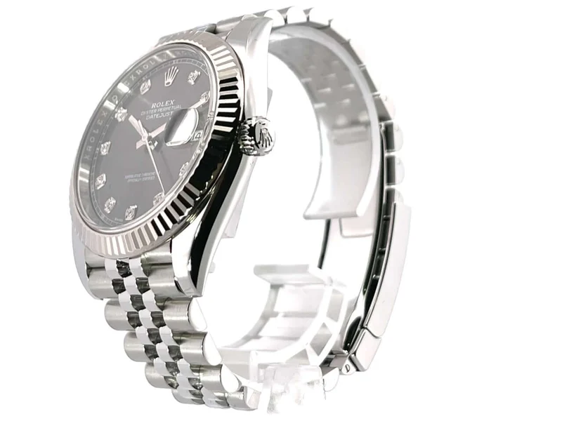 Rolex Datejust 41 Edelstahl Weißgold 126334 Rhodium Dia Jubile-Band aus 2019