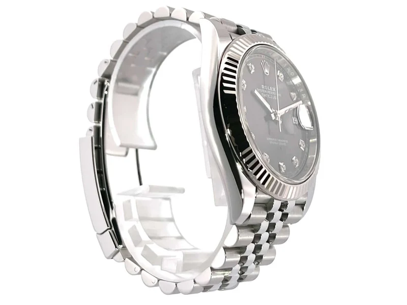 Rolex Datejust 41 Edelstahl Weißgold 126334 Rhodium Dia Jubile-Band aus 2019