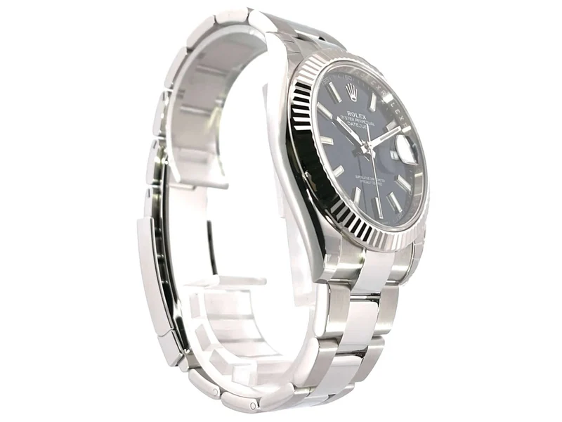 Rolex Datejust 41 Edelstahl Weißgold 126334 Blau 2021 Teilverklebt