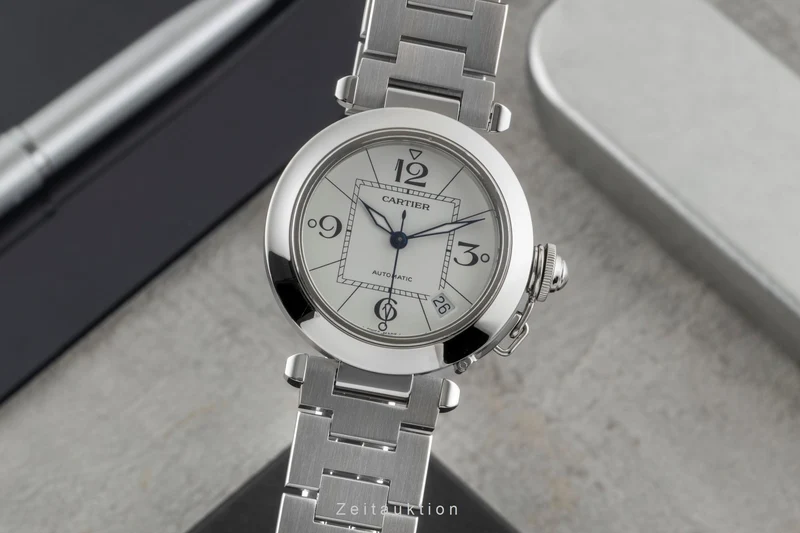 Cartier Pasha steel automatic men's watch W31074M7 [2600327]