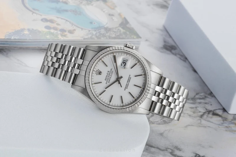 Rolex Datejust steel / white gold automatic men's watch 16234 [2600509]