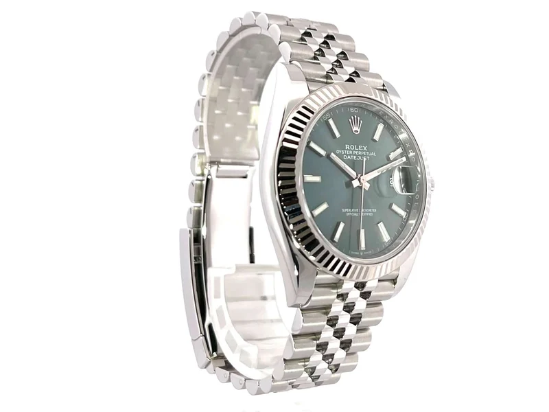 Rolex Datejust 41 Edelstahl Weißgold 126334 Mint Green Jubile-Band