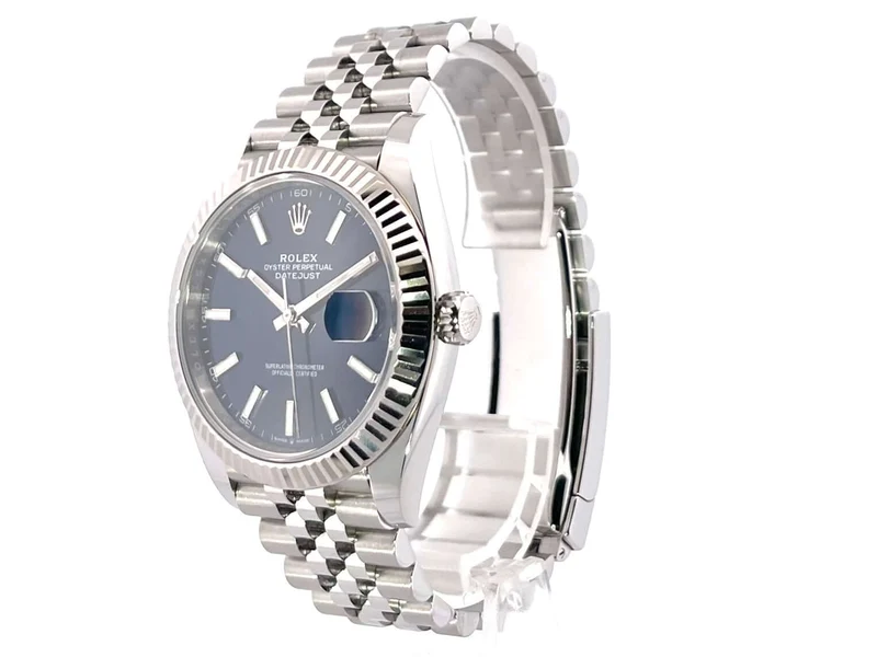Rolex Datejust 41 Edelstahl Weißgold 126334 Blau Jubile-Band