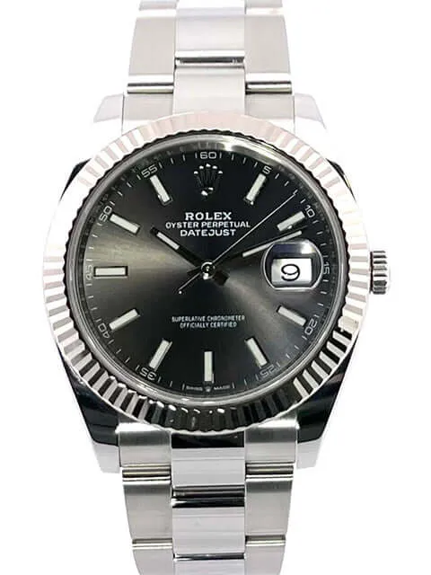 Rolex Datejust 41 Edelstahl Weißgold 126334 Rhodium