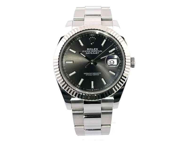 Rolex Datejust 41 Edelstahl Weißgold 126334 Rhodium