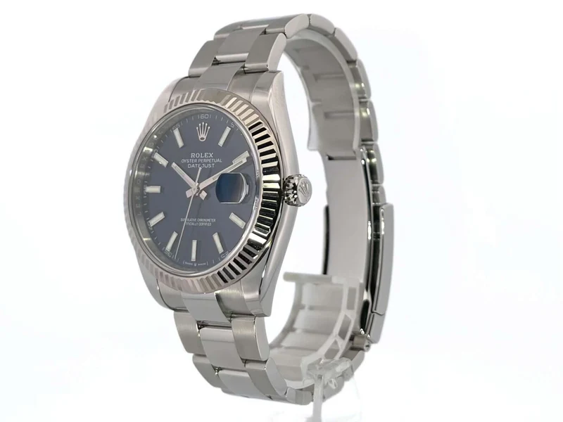 Rolex Datejust 41 Edelstahl Weißgold 126334 Blau