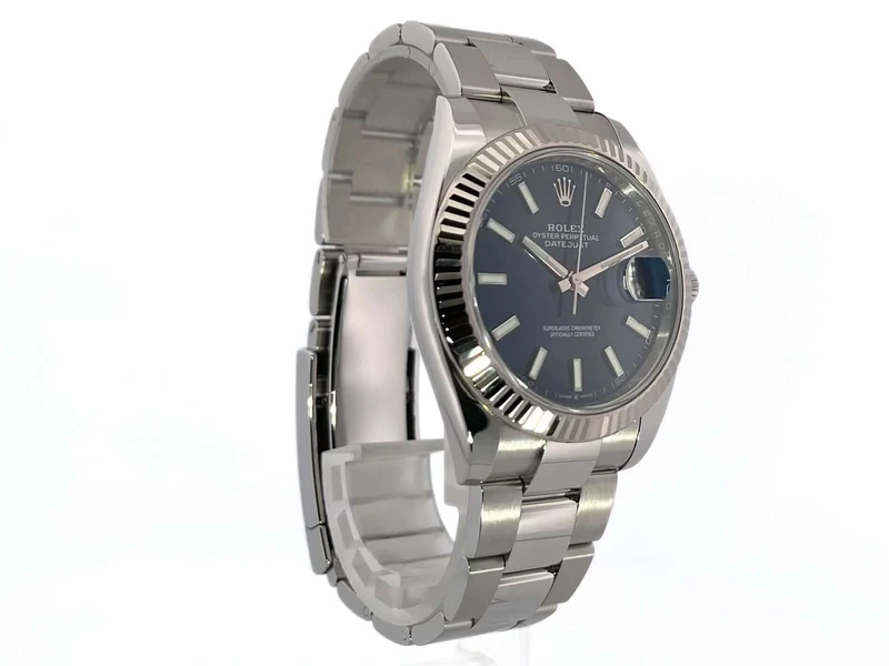 Rolex Datejust 41 Edelstahl Weißgold 126334 Blau