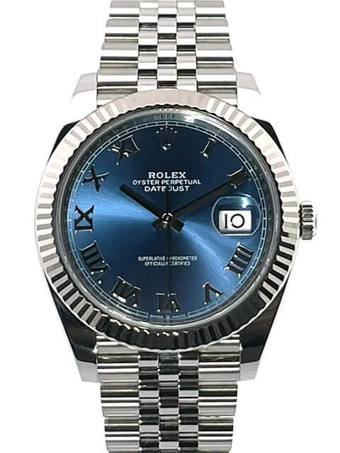 Rolex Datejust 41 Blau Römisch 126334 Jubile-Band
