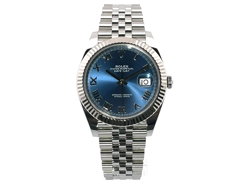 Rolex Datejust 41 Blau Römisch 126334 Jubile-Band