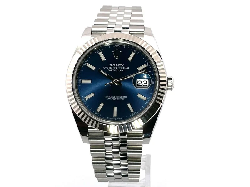 Rolex Datejust 41 Edelstahl Weißgold 126334 Blau Jubile-Band 2020 ungetragen