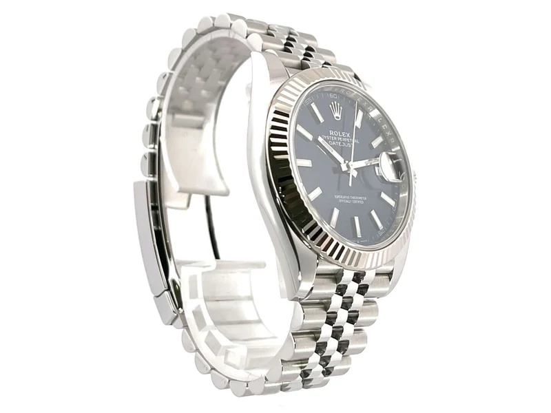 Rolex Datejust 41 Edelstahl Weißgold 126334 Blau Jubile-Band aus 2019