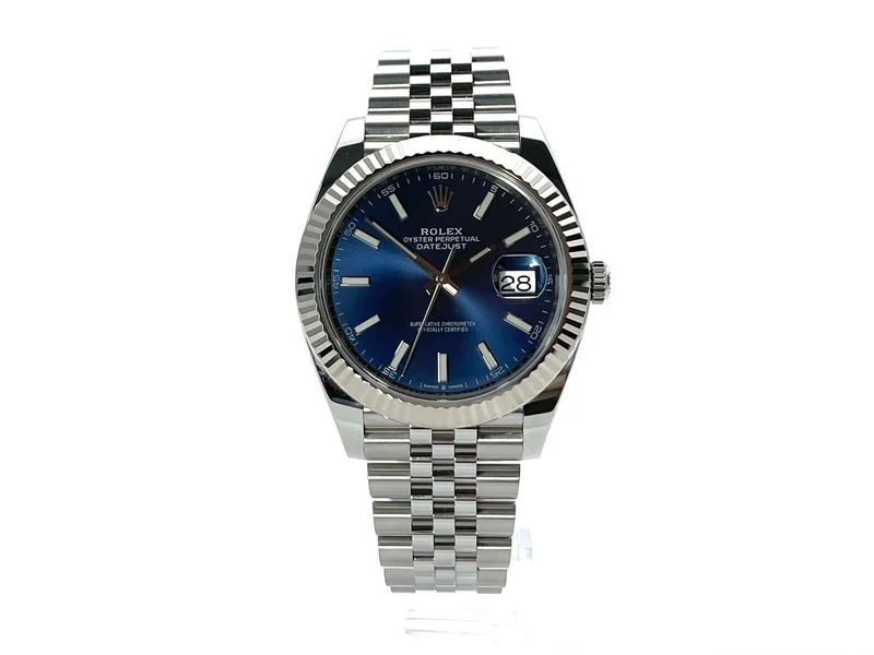 Rolex Datejust 41 Edelstahl Weißgold 126334 Blau 2020 ungetragen Jubile-Band