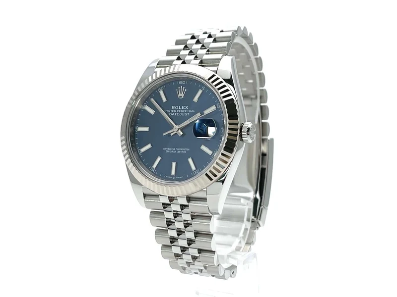 Rolex Datejust 41 Edelstahl Weißgold 126334 Blau 2020 ungetragen Jubile-Band