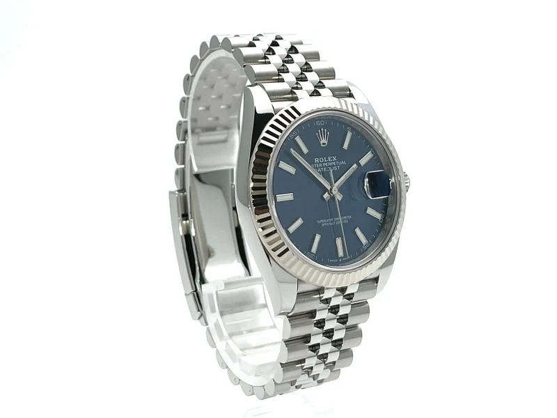 Rolex Datejust 41 Edelstahl Weißgold 126334 Blau 2020 ungetragen Jubile-Band