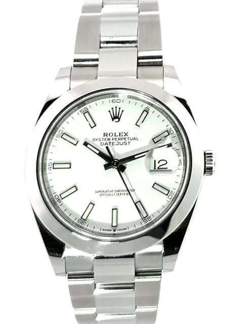 Rolex Datejust 41 Edelstahl 126300 Weiß