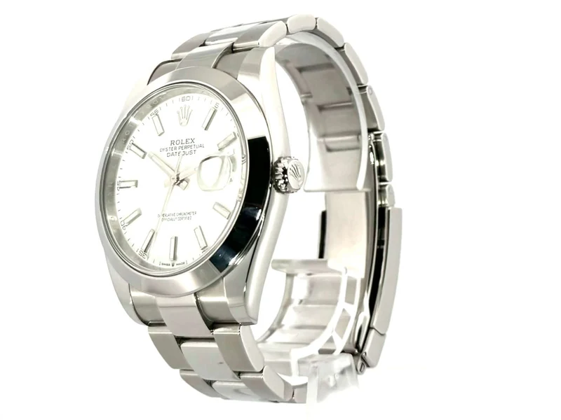 Rolex Datejust 41 Edelstahl 126300 Weiß
