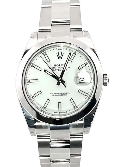 Rolex Datejust 41 Edelstahl 126300 Weiß